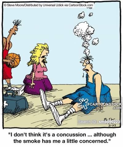 'I don't think it's a concussion . . . although the smoke has me concerned.'